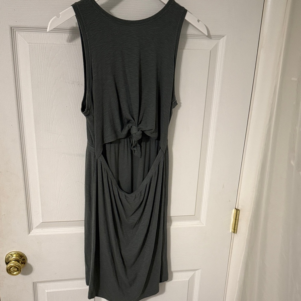 Aerie Dark Green Cut-out Dress